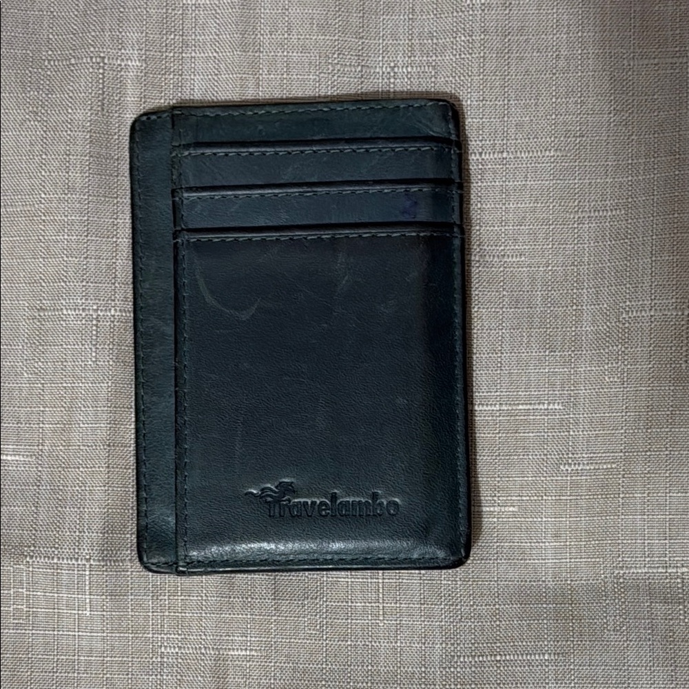 Black Leather Card Holder